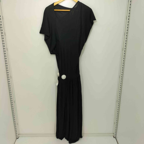 コムデギャルソンノワール COMME des GARCONS NOIR AD1990 総シルク 変形S/L ドレープロングワンピース レディース M
