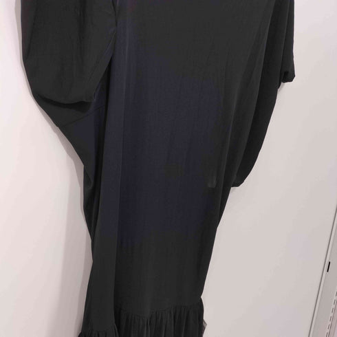 コムデギャルソンノワール COMME des GARCONS NOIR AD1990 総シルク 変形S/L ドレープロングワンピース レディース M