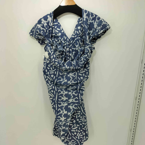 イッセイミヤケ ISSEY MIYAKE inn. 80-90s 総柄ワンピ-ス レディース M