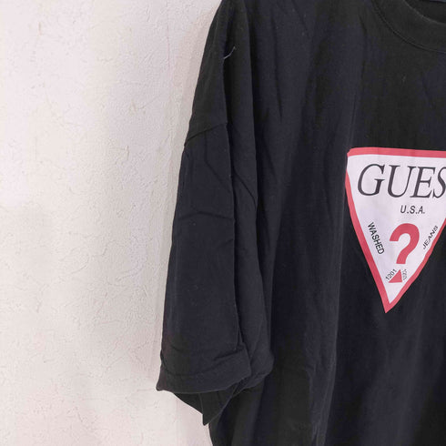 ゲス GUESS トライアングルビッグロゴ ワイドTシャツ メンズ import:S