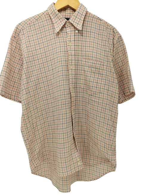 チャップスラルフローレン CHAPS RALPH LAUREN 90-2000s マルチカラー格子 BD半袖コットンシャツ メンズ M