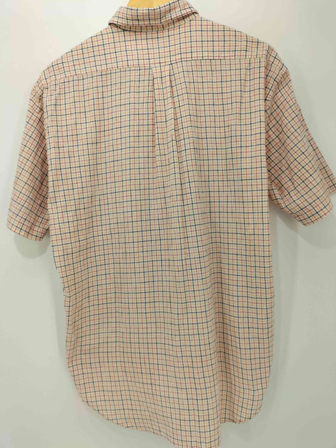 チャップスラルフローレン CHAPS RALPH LAUREN 90-2000s マルチカラー格子 BD半袖コットンシャツ メンズ M