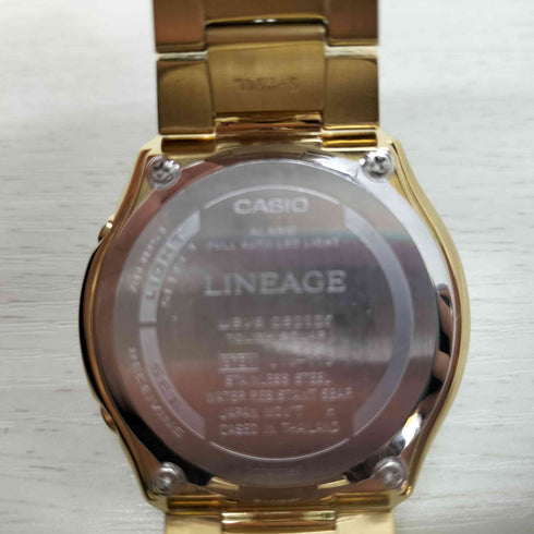 カシオ CASIO LIW-110 LINEAGE リニエージ ウェーブセプター ソーラー 電波時計 デイト グレー文字盤 ゴールド メンズ ONE SIZE