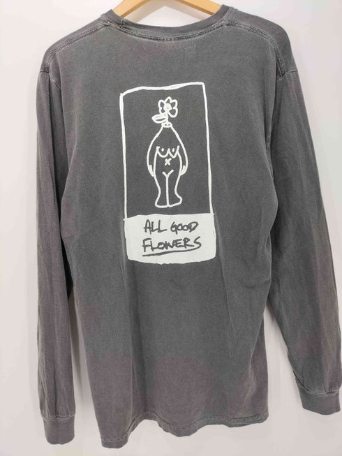 ALL GOOD FLOWERS LONG SLEEVE T-SHIRT gray メンズ M