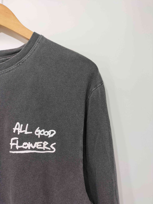 ALL GOOD FLOWERS LONG SLEEVE T-SHIRT gray メンズ M