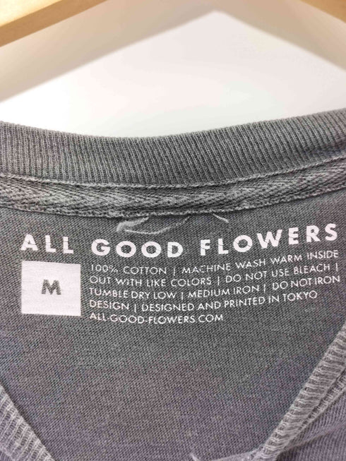 ALL GOOD FLOWERS LONG SLEEVE T-SHIRT gray メンズ M