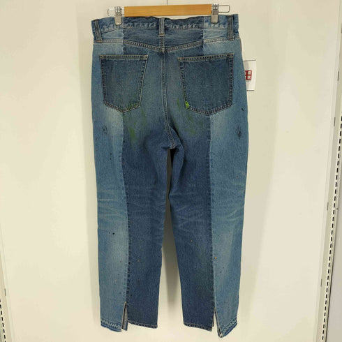 再構築 リメイク スリット ペイント デニムパンツ レディース