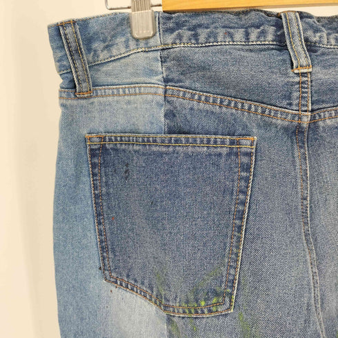 再構築 リメイク スリット ペイント デニムパンツ レディース
