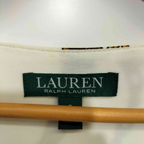 ローレンラルフローレン LAUREN RALPH LAUREN ベルト柄 カシュクールロングワンピース レディース import:S