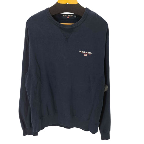 ポロスポーツラルフローレン POLO SPORT RALPH LAUREN 90S XXL ロゴ刺繍 スウェットプルオーバー 前Vガゼット メンズ JPN:XXL LL