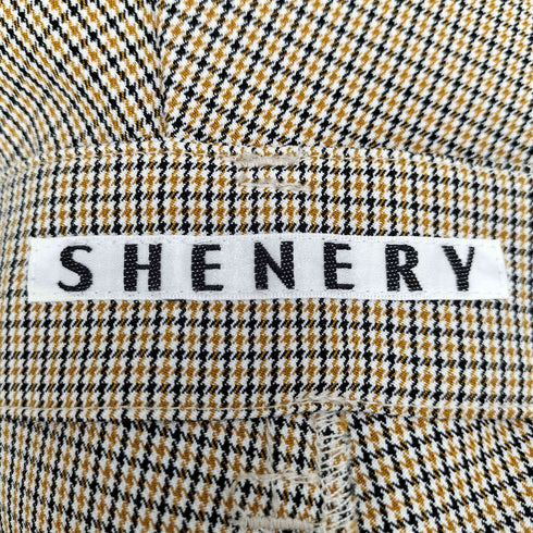 シーナリー SHENERY センタープレスフレアチェックパンツ レディース JPN:36