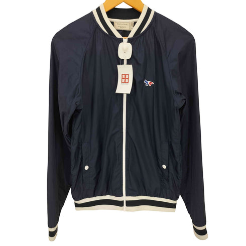 メゾンキツネ MAISON KITSUNE ロゴワッペン ジップアップナイロンブルゾン レディース import:XS