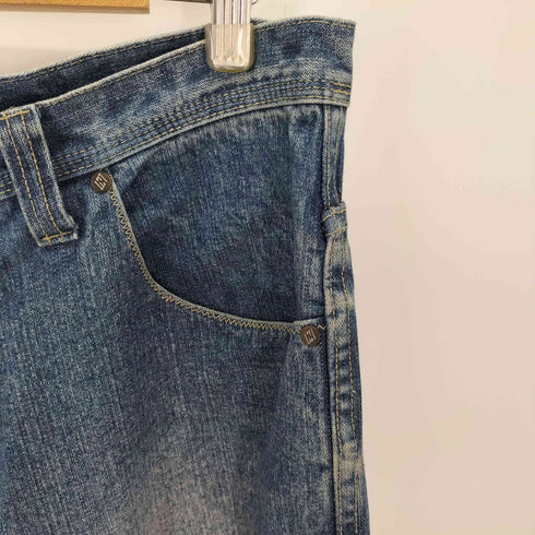 エニーチェ enyce 00S ロゴワッペン ワイドバギーデニムパンツ ダブルニー 極太 Y2K メンズ FR:36-38