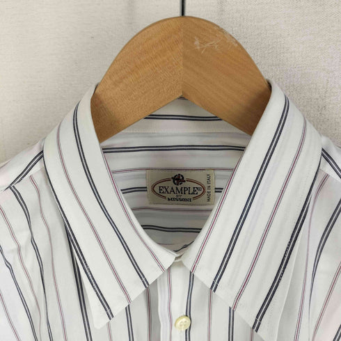 ミッソーニ MISSONI EXAMPLE BY MISSONI イタリア製 ストライプ柄 長袖シャツ ワイシャツ メンズ 15 1/2 39