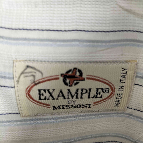 ミッソーニ MISSONI EXAMPLE BY MISSONI イタリア製 ストライプ柄 長袖シャツ ワイシャツ メンズ 39 15 1/2