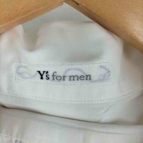 ワイズフォーメン Ys for men 白タグ オープンカラー ボックス シャツ メンズ