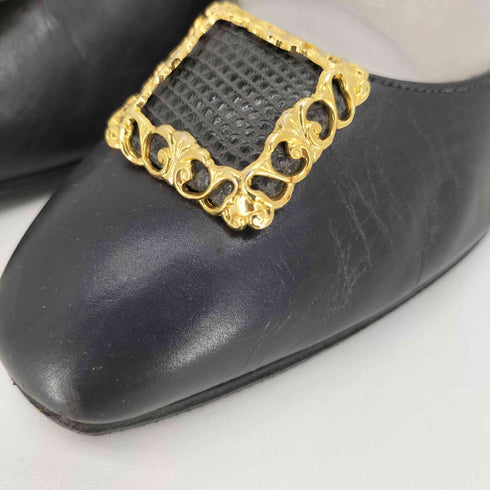サルヴァトーレフェラガモ Salvatore Ferragamo レザー ヒールパンプス レディース 5 1/2