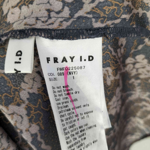 フレイアイディー FRAY I.D ウエストシャーリングプリントワンピース レディース JPN:1