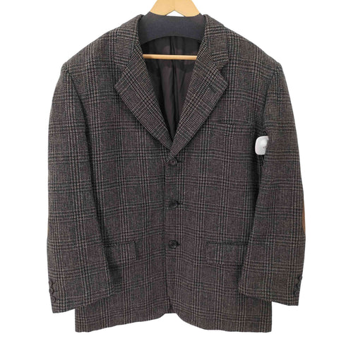 コムデギャルソンオム COMME des GARCONS HOMME AD1989 3Bツイードテーラードジャケット エルボーレザーパッチ メンズ JPN:M