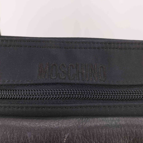 モスキーノ MOSCHINO レザー切替 パイピングトートバッグ レディース