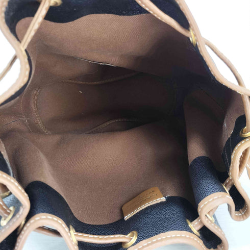 ランセル LANCEL ロゴエンブレム レザー巾着ショルダーバッグ レディース