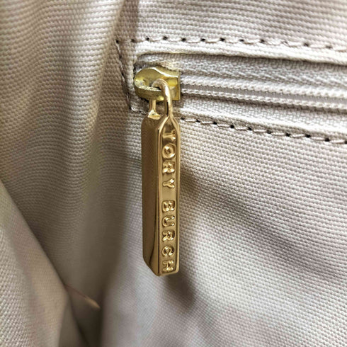 トリーバーチ TORY BURCH エナメル切り替え トートバッグ レディース