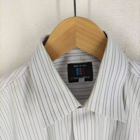 ナラカミーチェ NARACAMICIE ストライプ柄 レギュラーカラー L/S シャツ ワイシャツ メンズ import:S