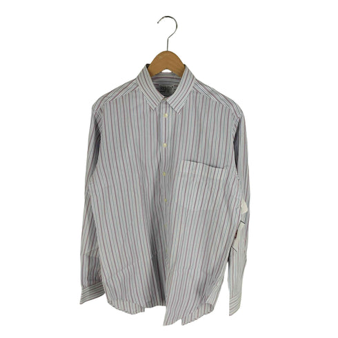 バグッタ Bagutta イタリア製 ストライプ柄 L/S スナップダウンシャツ ワイシャツ メンズ 38/15