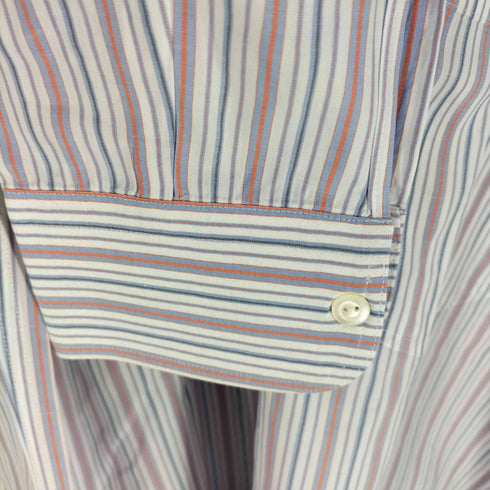 バグッタ Bagutta イタリア製 ストライプ柄 L/S スナップダウンシャツ ワイシャツ メンズ 38/15