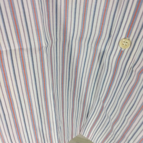バグッタ Bagutta イタリア製 ストライプ柄 L/S スナップダウンシャツ ワイシャツ メンズ 38/15