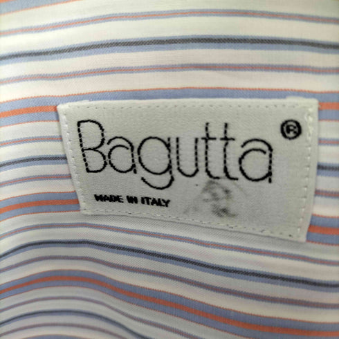 バグッタ Bagutta イタリア製 ストライプ柄 L/S スナップダウンシャツ ワイシャツ メンズ 38/15