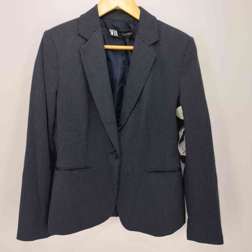 ザラ ZARA ドット柄 1B テーラードジャケット パンツ セットアップ レディース 40/38