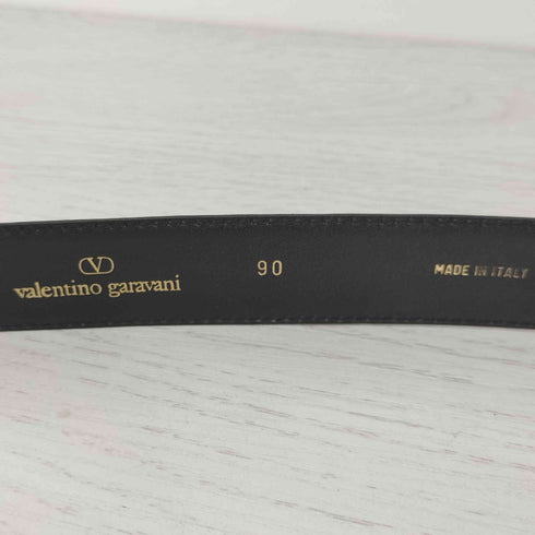 ヴァレンティノガラヴァーニ VALENTINO GARAVANI イタリア製 メタルロゴ レザーベルト 金バックル メンズ 90