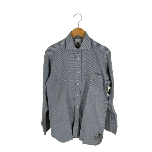 ギローバー GUY ROVER イタリア製 千鳥柄 L/S シャツ ワイシャツ メンズ 38/15