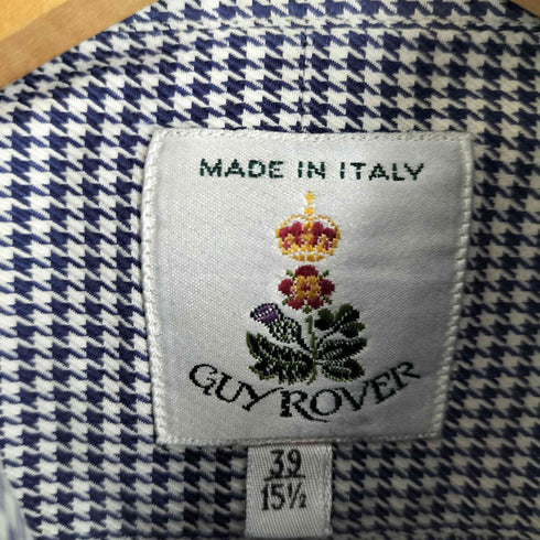 ギローバー GUY ROVER イタリア製 千鳥柄 L/S シャツ ワイシャツ メンズ 38/15