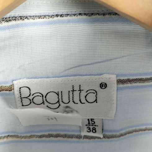 バグッタ Bagutta イタリア製 ストライプ柄 L/S ボタンダウンシャツ ワイシャツ ラメ糸 メンズ 15/38