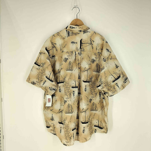 ピューリタン PURITAN 船柄 コットン ボタンダウンシャツ メンズ 2XL