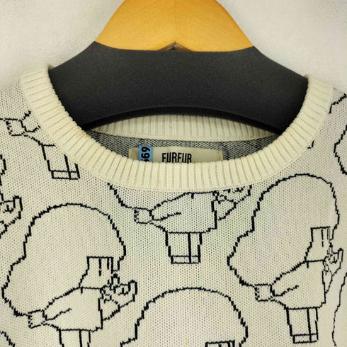 ファーファー furfur 総柄ジャガードセーター レディース ONE SIZE