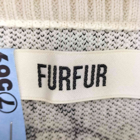 ファーファー furfur 総柄ジャガードセーター レディース ONE SIZE