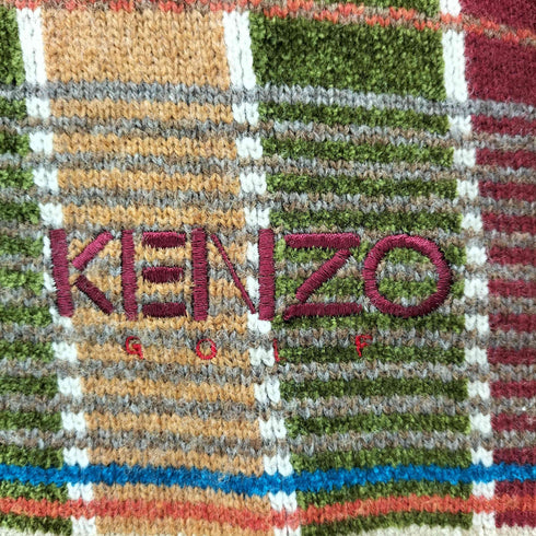 ケンゾーゴルフ KENZO GOLF 90S ロゴ 刺繍 ハーフジップ ハイネック ニット メンズ JPN:3