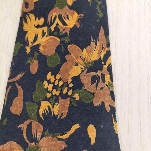 ジョルジオアルマーニ Giorgio Armani CRAVATTE OLD イタリア製 花柄 シルクネクタイ メンズ
