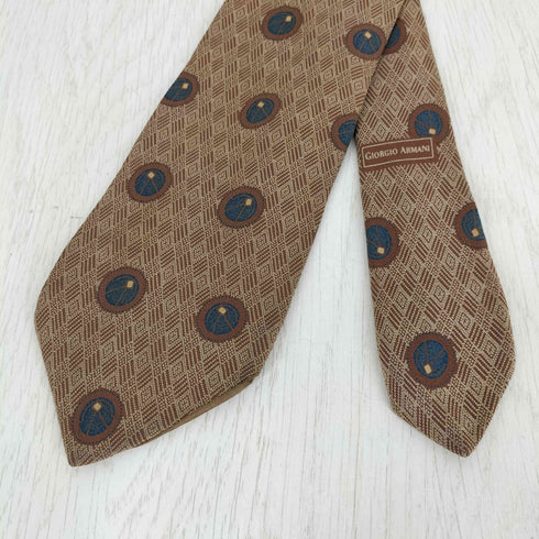 ジョルジオアルマーニ Giorgio Armani CRAVATTE OLD イタリア製 総柄 シルクネクタイ メンズ