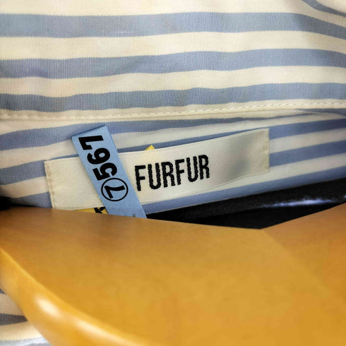 ファーファー furfur ストライプフリルシャツ レディース FREE