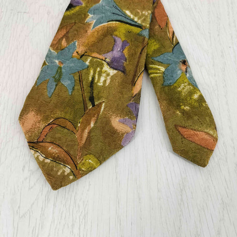 ERMENEGILDO ZEGNA OLD 花柄 シルクネクタイ メンズ