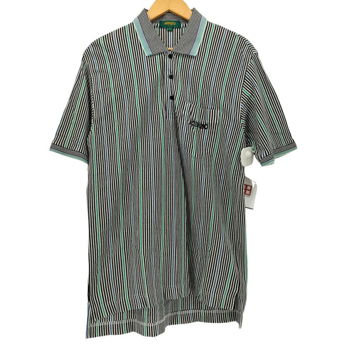 ケンゾーゴルフ KENZO GOLF 90S ロゴ 刺繍 ストライプ S/S ポロシャツ メンズ JPN:3