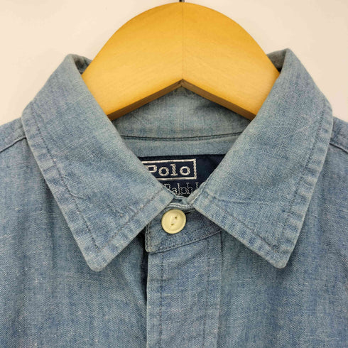 ポロバイラルフローレン Polo by RALPH LAUREN 90S ダブルポケット L/S デニムシャツ メンズ import:M