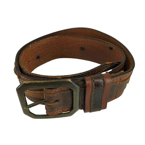 ディーゼル DIESEL レザーパッチベルト メンズ 90/36