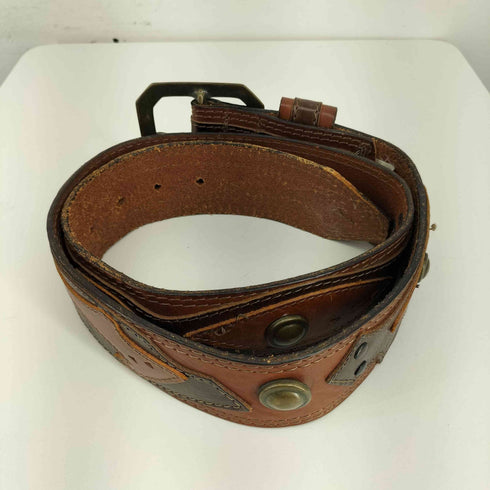 ディーゼル DIESEL レザーパッチベルト メンズ 90/36