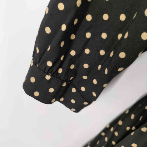 ユニクロイネスドラフレサンジュ UNIQLO INES DE LA FRESSANGE ドット柄 ロングフレアワンピース レディース JPN:XXL