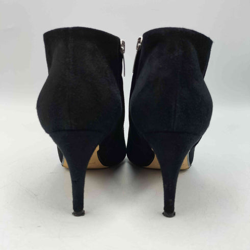 セルジオロッシ sergio rossi イタリア製 Ankle Boot スウェード プレートデザイン アンクル ショートブーツ レディース EUR:36